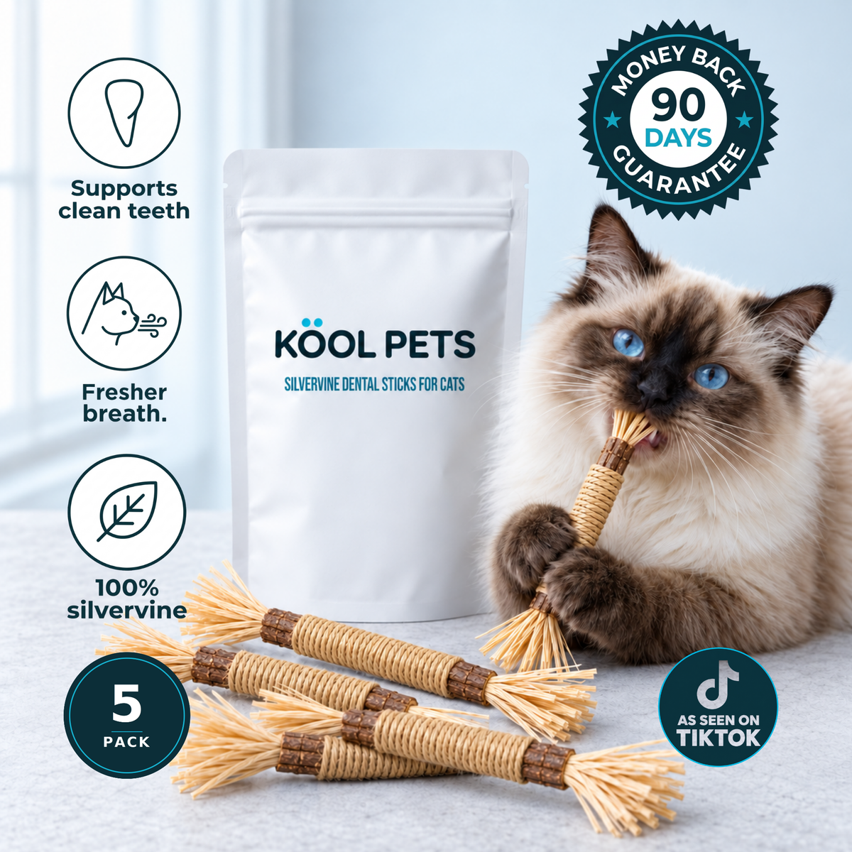 Silvervine dental chew sticks for cats
